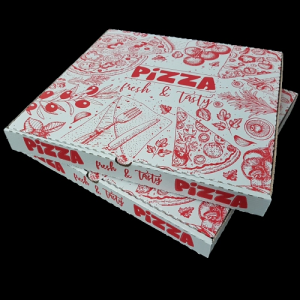Cutii pizza carton alb FRESH&TASTY pentru livrare și servire