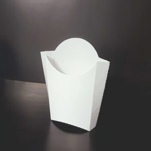 Cutii cartofi prajiti carton Alb neimprimat